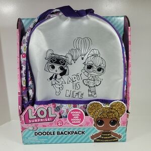 L.O.L. Surprise! Doodle Backpack - Purple and White